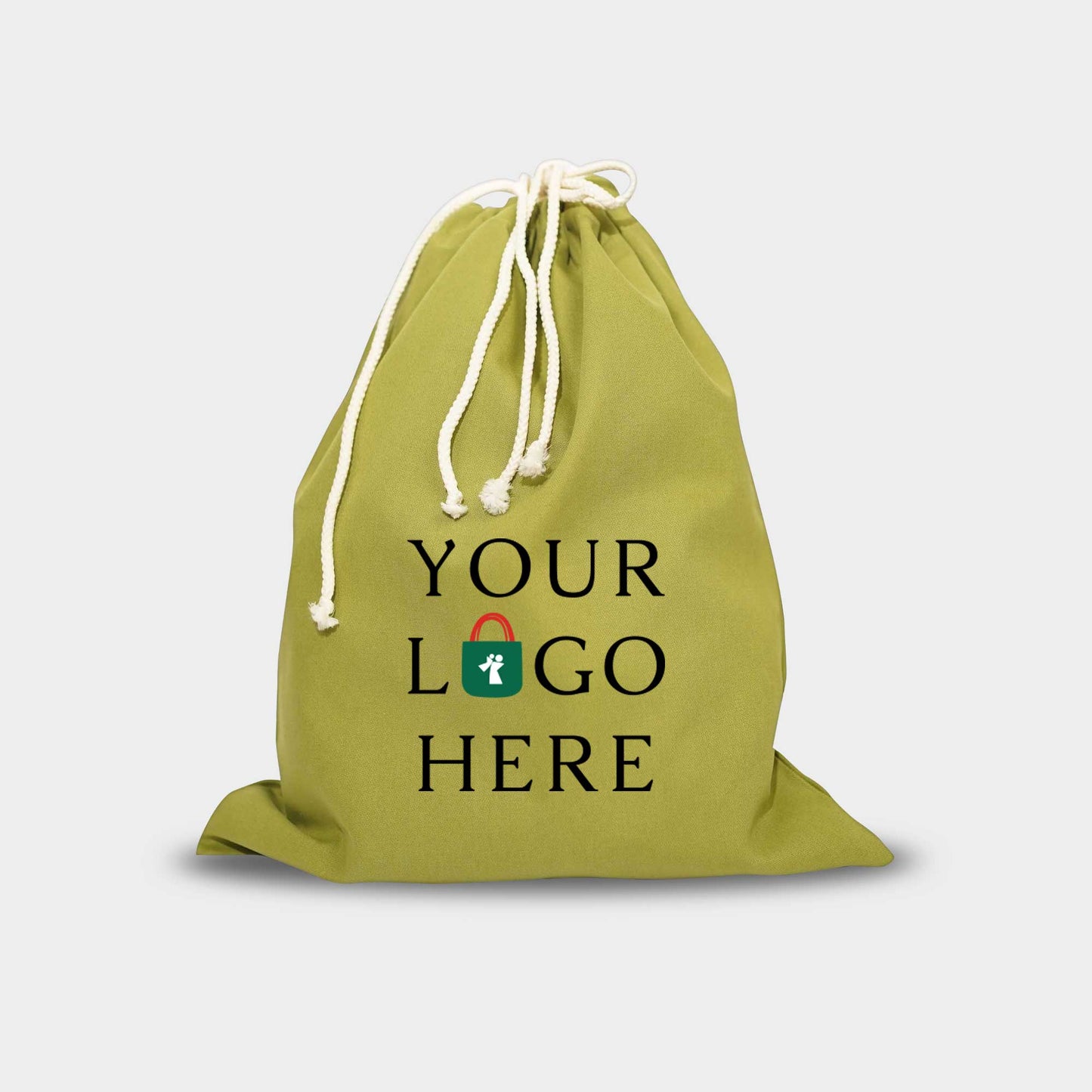 Sage Green - Drawstring Bag